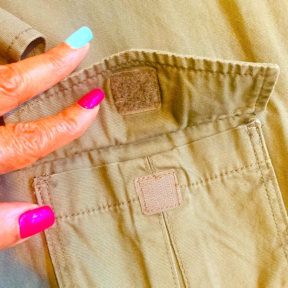 ✨ Abound✨Khaki Military Jacket W/Four Front Pockets & Left Arm Patch - Picture 6 of 15